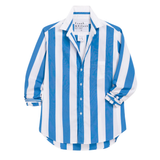 Frank & Eileen Silvio Untuckable Button-Up Shirt in Blue Stripe - Be On Park