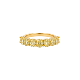 Oval Diamond Part-Way Band