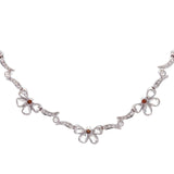 Sethi Couture White and Burnt Orange Diamond 'Fine Vine' Necklace