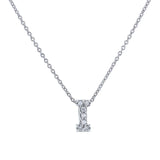 Roberto Coin 16-18" love letter diamond "I" necklace, additional letters available