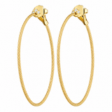 Paul Morelli 18K Yellow Gold Diamond Wire Hoop Earrings
