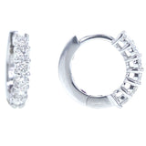 Roberto Coin 15mm single line diamond earrings