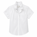 Kate McHale Jensen Quarantini Boyfriend Fit Blouse in White - Be On Park