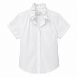 Kate McHale Jensen Quarantini Boyfriend Fit Blouse in White - Be On Park