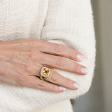 XO Jewels Citrine and Diamond Ring