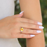 XO Jewels Yellow Sapphire and Diamond Ring