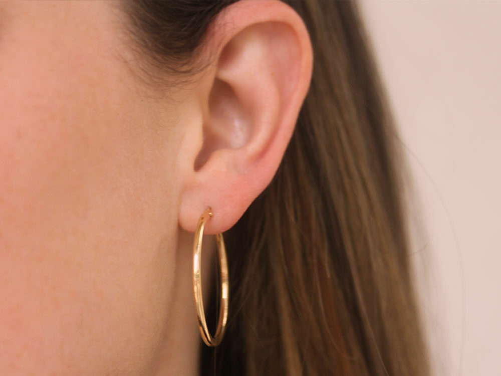 Roberto Coin 35mm Gold Hoop Earrings - Be On Park