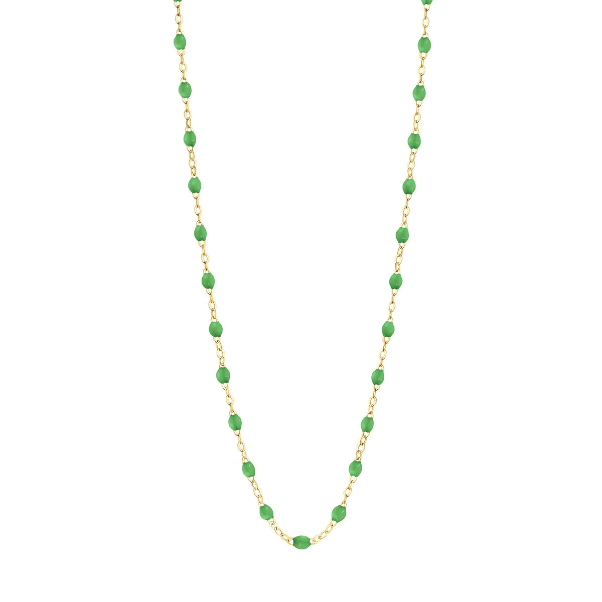 Classic Gigi Clozeau Necklace in Yellow Gold, 16.5", White - Be On Park