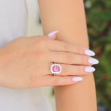 XO Jewels Pink Tourmaline and Diamond Ring