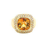 XO Jewels Citrine and Diamond Ring