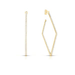 Roberto Coin Diamond Square Hoop Earrings - Be On Park