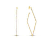 Roberto Coin Diamond Square Hoop Earrings - Be On Park