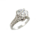 Platinum diamond engagement mounting