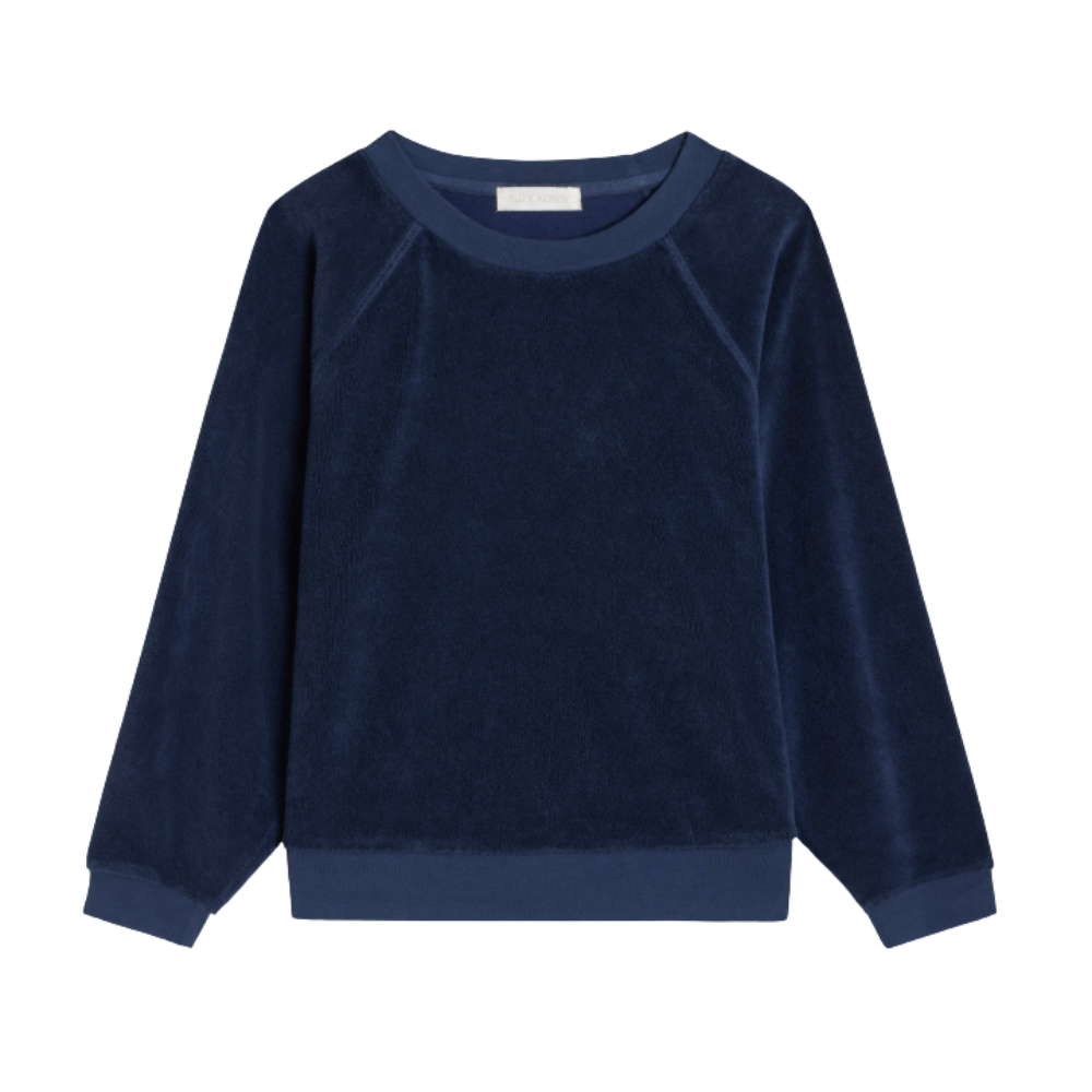 Suzie Kondi Terry Tilos Sweatshirt in Navy - Be On Park
