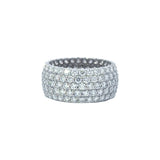 American Jewelry Designs Five Row Diamond Eternity Band