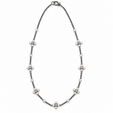 Paul Morelli 18K White Gold Pearl & Diamond Sequence Necklace