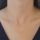 Roberto Coin 3 station diamond necklace