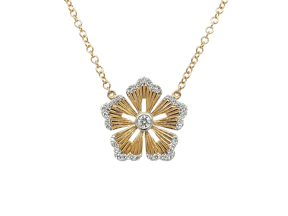 Piranesi x Be On Park Starburst Flower Necklace with Diamond - Be On Park