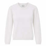 White + Warren Cashmere Fitted Crewneck in Soft White - Be On Park