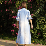 Maison Marigold Positano Kaftan Blue Stripes - Be On Park