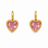 Stephanie Albertson Pink Tourmaline Heart Earrings