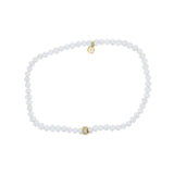 Sydney Evan pearl bracelet with diamond rondelle