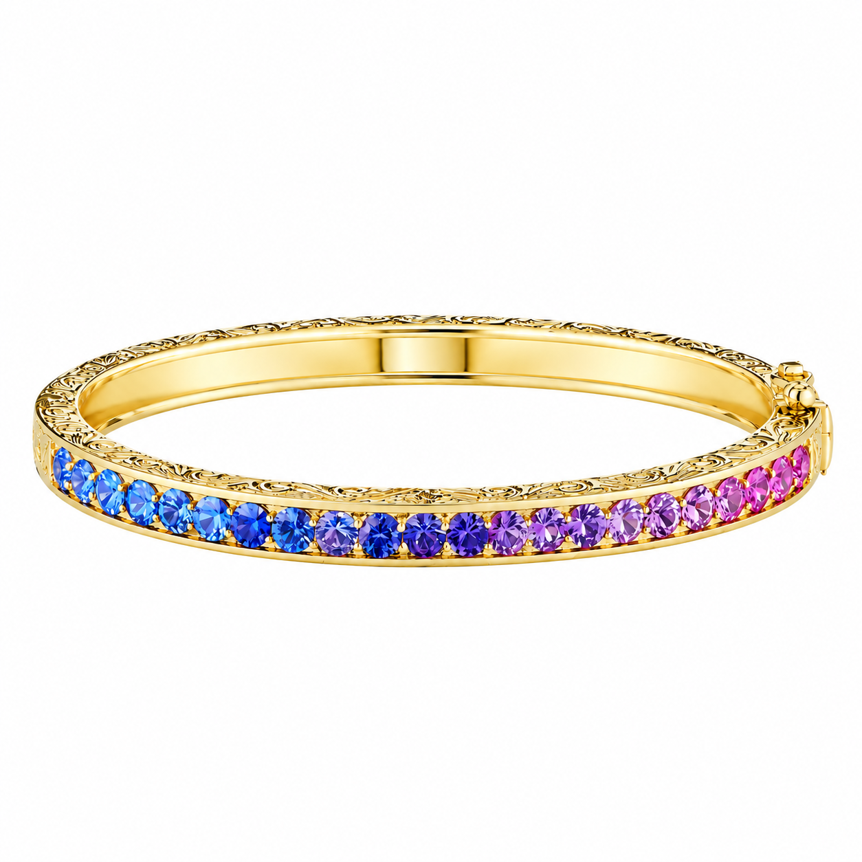 Penny Preville Rainbow Sapphire Watercolor Bangle Bracelet - Be On Park