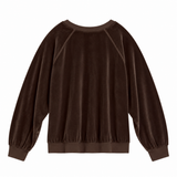 Suzie Kondi Samos Velour Sweatshirt in Walnut