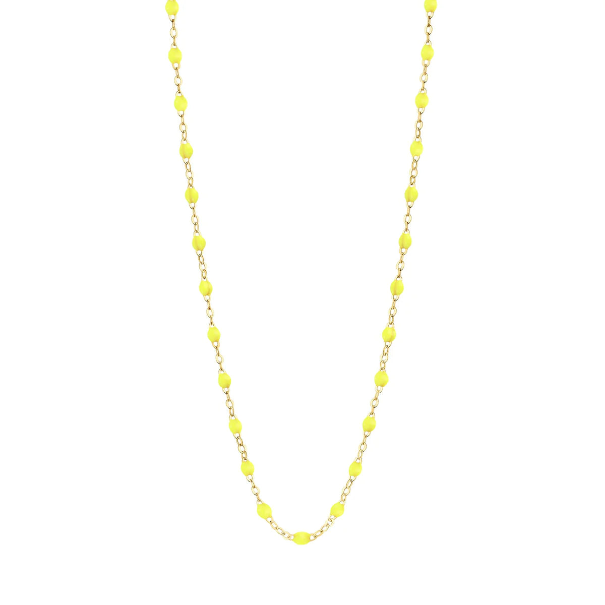 Classic Gigi Clozeau Necklace in Yellow Gold, 16.5", White - Be On Park
