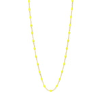 Classic Gigi Clozeau Necklace in Yellow Gold, 16.5", White - Be On Park
