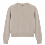 White + Warren Cashmere Embroidered Caviar Sweater in Natural Heather - Be On Park
