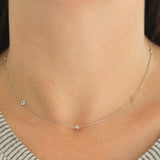 Roberto Coin Diamonds-By-The-Inch Five Station Necklace