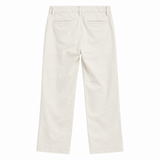 Frank & Eileen The Italian Wide Leg Light Denim Chino in Chalk