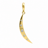 Jenna Blake 18K Yellow Gold Diamond Crescent Pendant