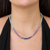 Lauren K Blue & Green Faceted Beaded Necklace