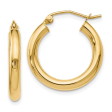 Leslie's 10ky Polished Hinged Hoop Earrings