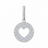 Kwiat Platinum Diamond Open Heart Charm