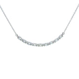 AJD White Gold 0.30ctw Diamond Bar Necklace