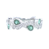 Emerald and Diamond Paisley Ring