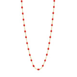 Classic Gigi Clozeau Necklace in Yellow Gold, 16.5", White - Be On Park