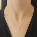 Roberto Coin 16-18" love letter diamond "L" necklace, additional letters available - Be On Park