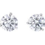 PLAT 3 prong DIA 2.01ctw martini studs