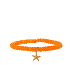 Sydney Evan Tangerine Dream Ethiopian Opal Beaded Bracelet with Orange Sapphire Starfish Charm - Be On Park
