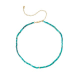 Sydney Evan Turquoise Heishi Necklace with Pave Diamond Bead - Be On Park