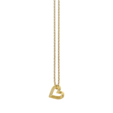 Sydney Evan Fluted Heart Charm on Heavy Tiffany Chain