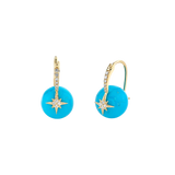 Sydney Evan Turquoise Starburst Earring with Diamond