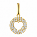 Kwiat 18K Yellow Gold Diamond Open Heart Charm