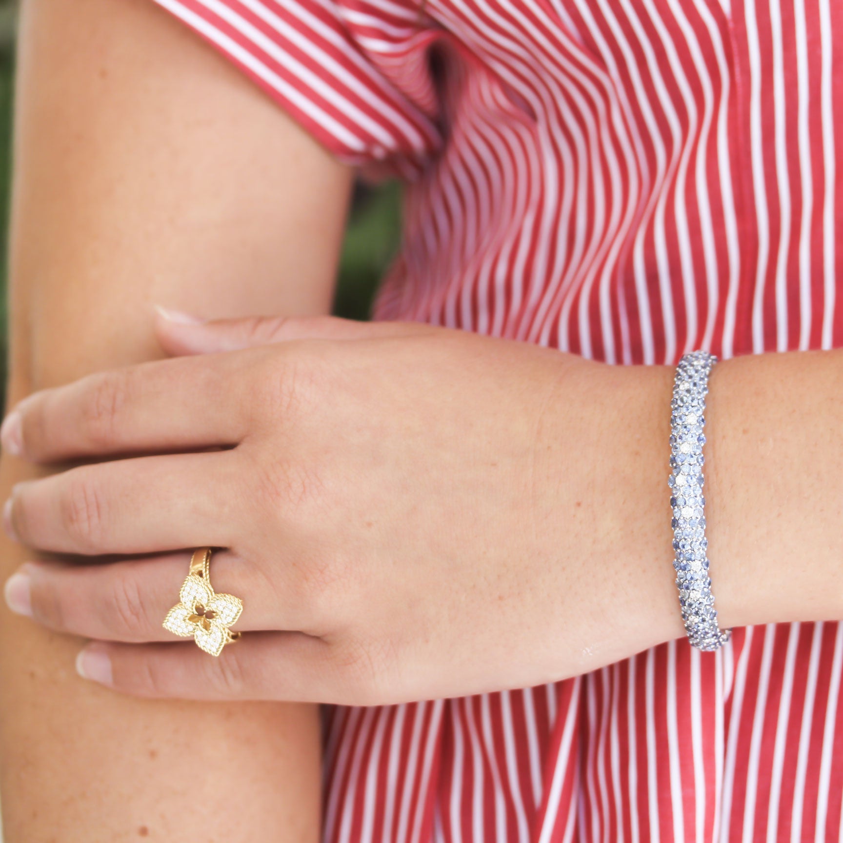 Zydo Denim Sapphire and Diamond Stretch Bracelet - Be On Park