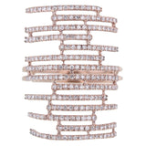 Getana pave diamond bar ring