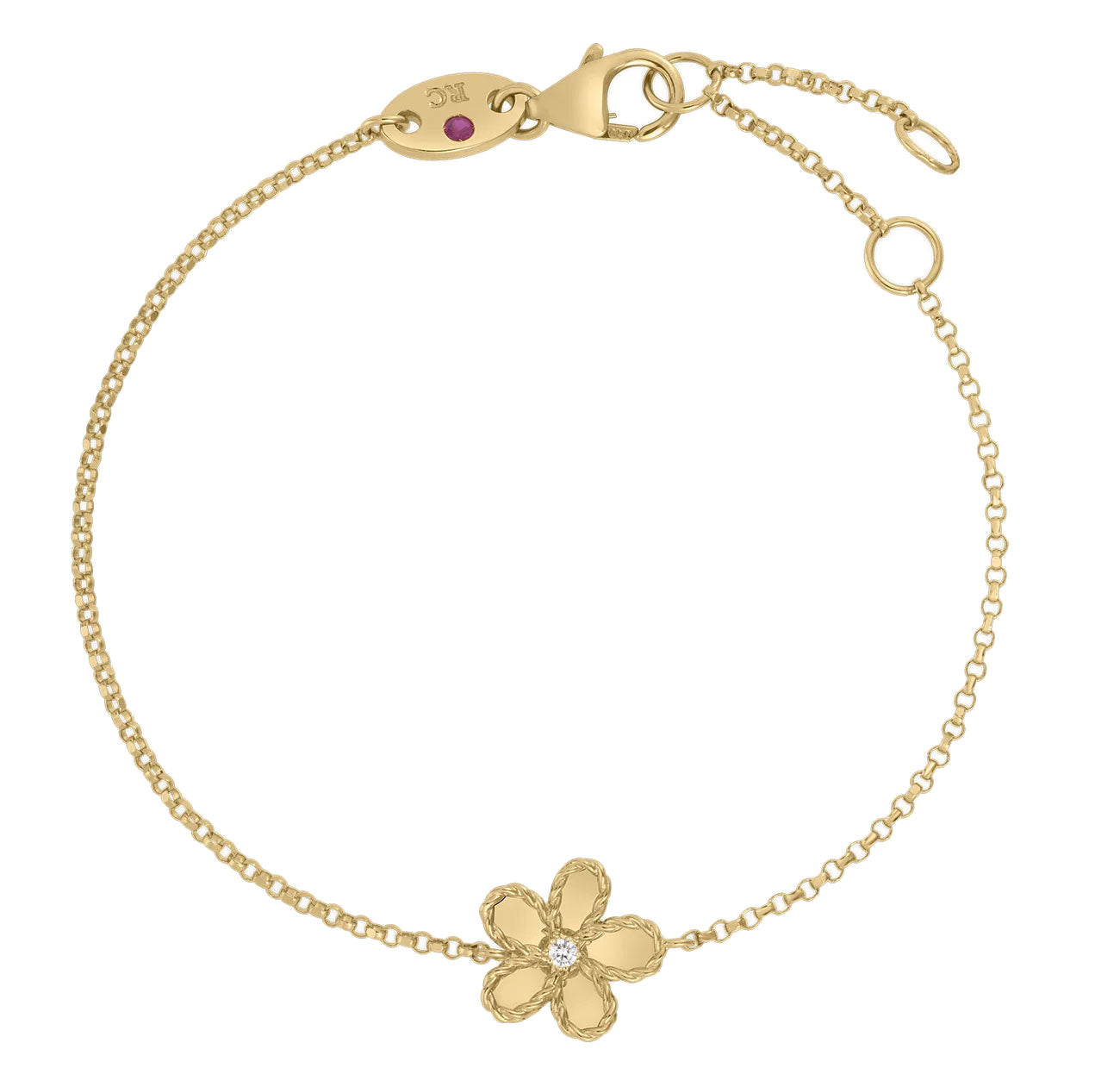 Roberto Coin Jasmine Flower Bracelet with Diamond - Be On Park